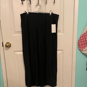 a new day Black Midi Skirt